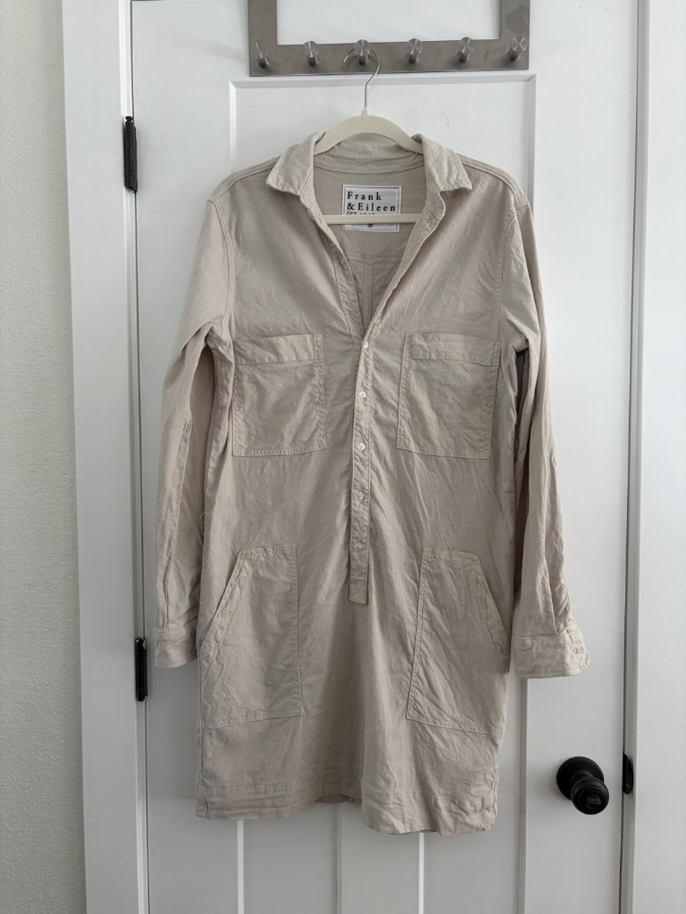 Frank and Eileen Ireland Utility Dress in Cement Size M